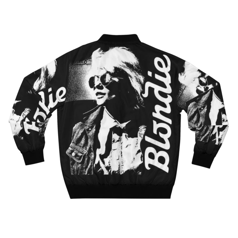 Retro punk rock bomber jacket with Debbie Harry and Blondie inspired design - Back