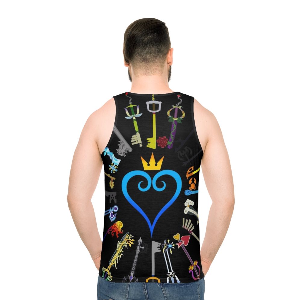 Kingdom Hearts Keyblade Unisex Tank Top - men back