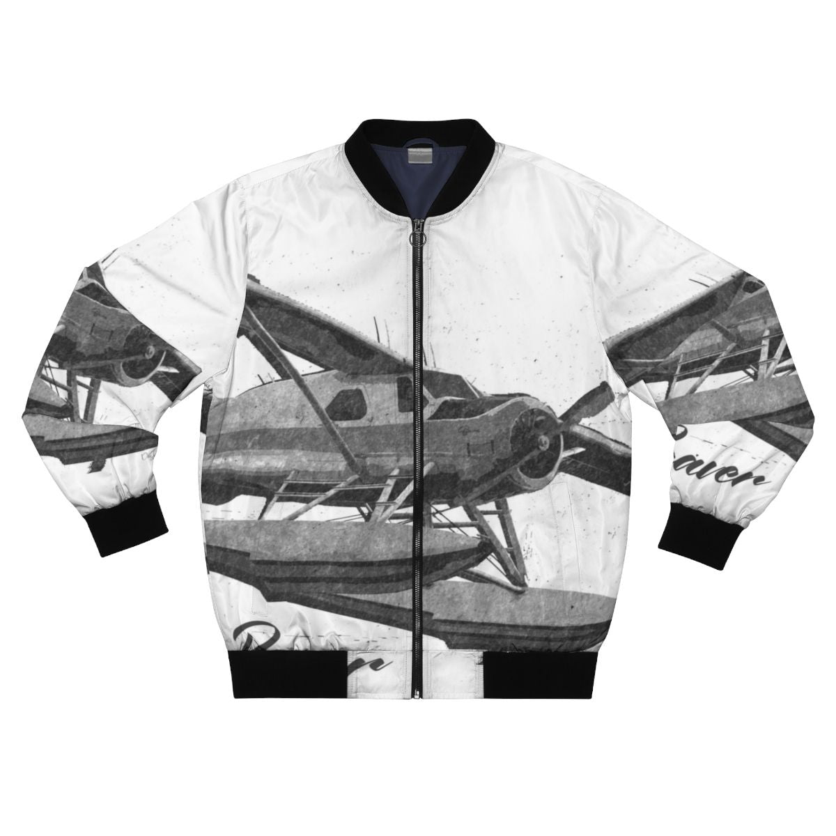 DeSigned for Pilots: DeHavilland DHC-2 Beaver Floatplane Sketch Bomber Jacket