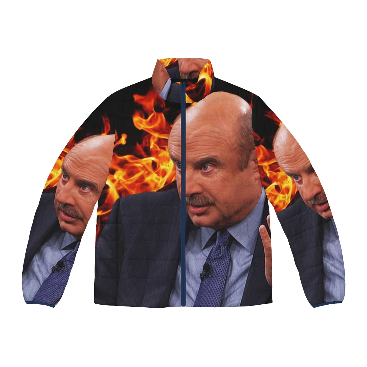 Dr. Phil Wrath Puffer Jacket with Intense Photoshop Design