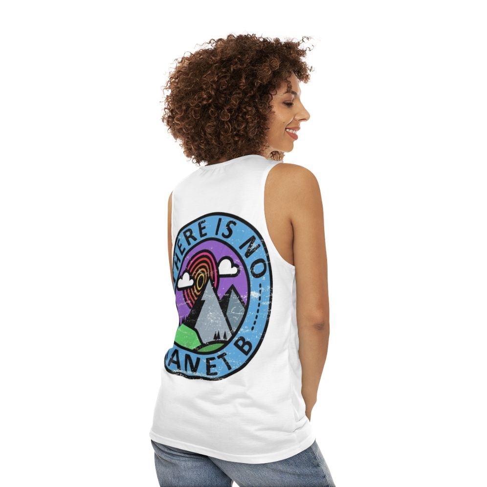 Eco-friendly "There Is No Planet B" unisex tank top - women back