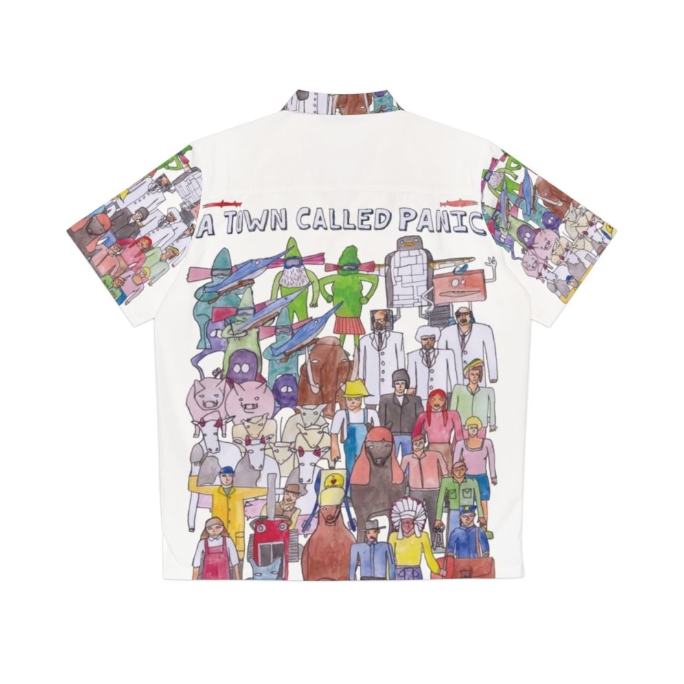 A Town Called Panic team illustration Hawaiian shirt - Back