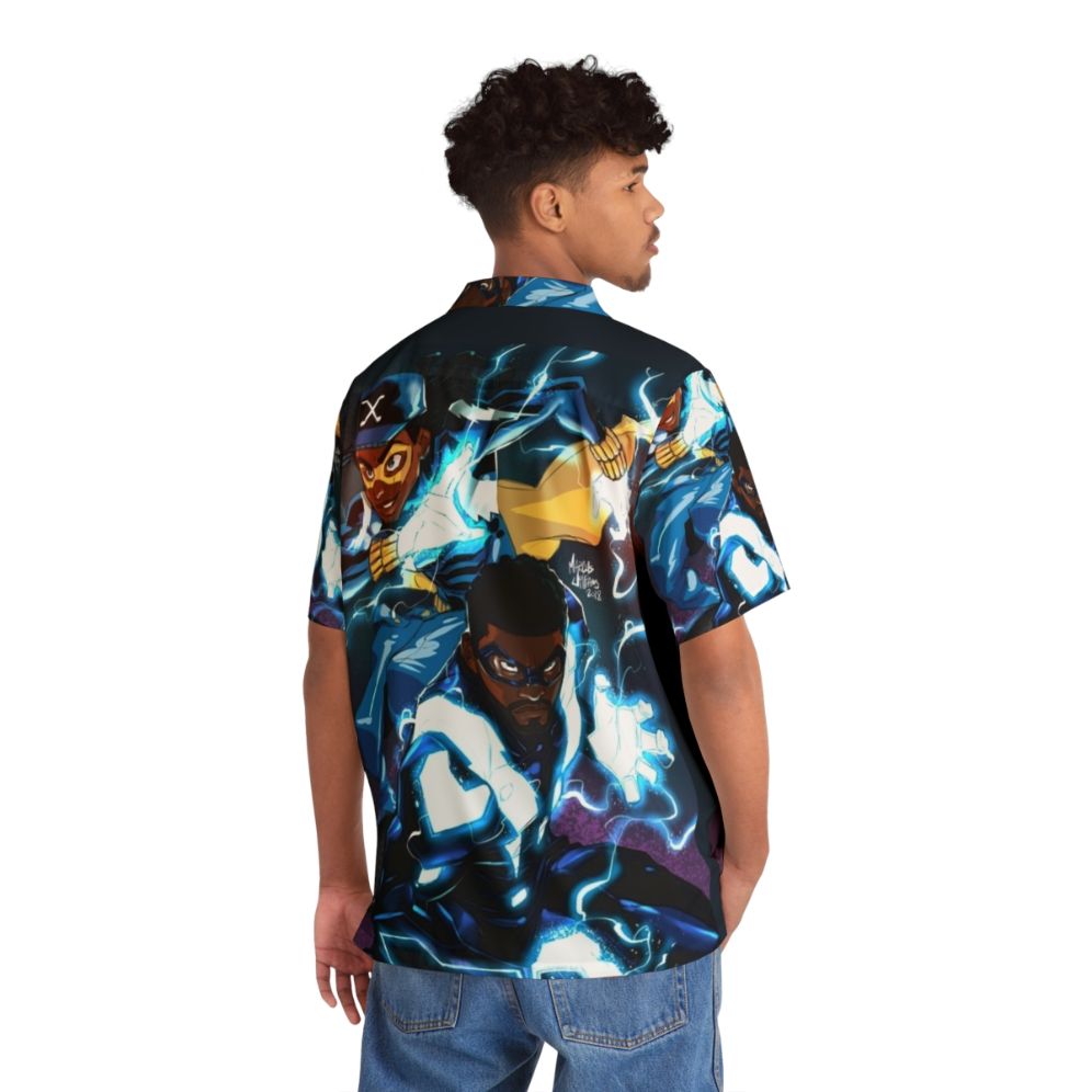 Black Lightning Hawaiian Shirt - People Back