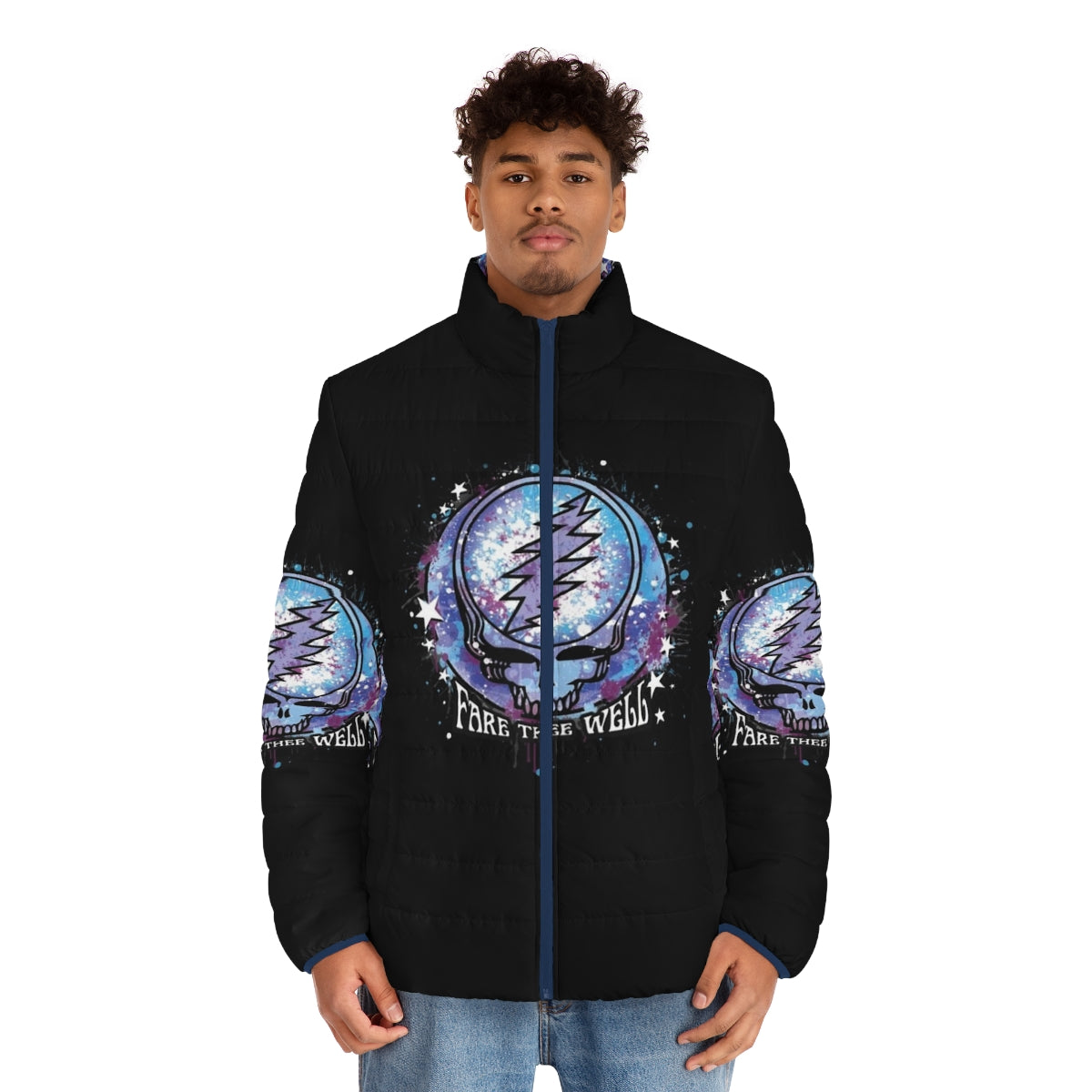 Grateful Dead space and stars puffer jacket - men front