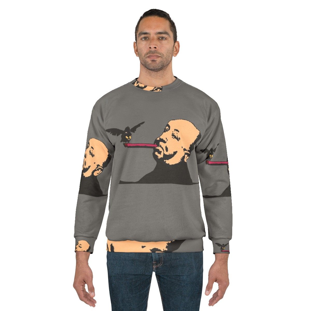 Alfred Hitchcock Sweatshirt with Film Motifs - men