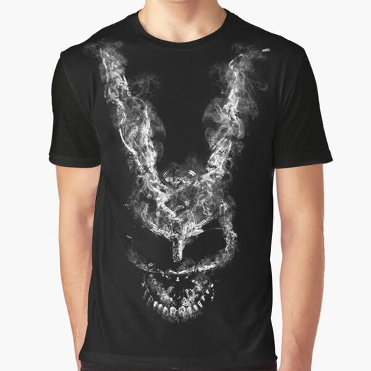 Wake Up Donnie Darko Graphic T-Shirt with Time Travel and End of the World Themes