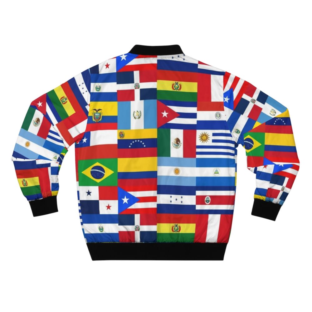 Latin America Bomber Jacket featuring flags of Latin American countries - Back