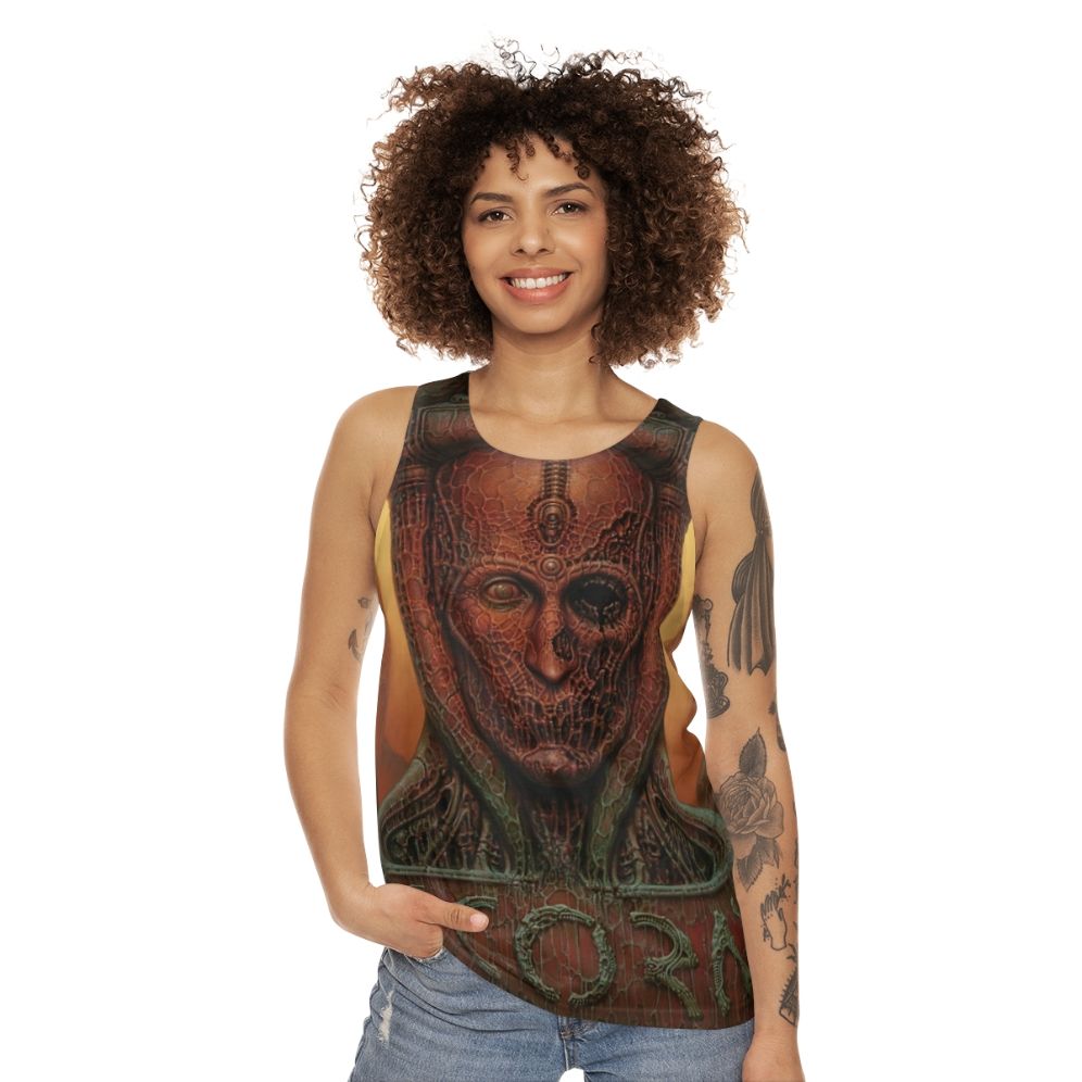 Scorn Game Unisex Horror Tank Top - women