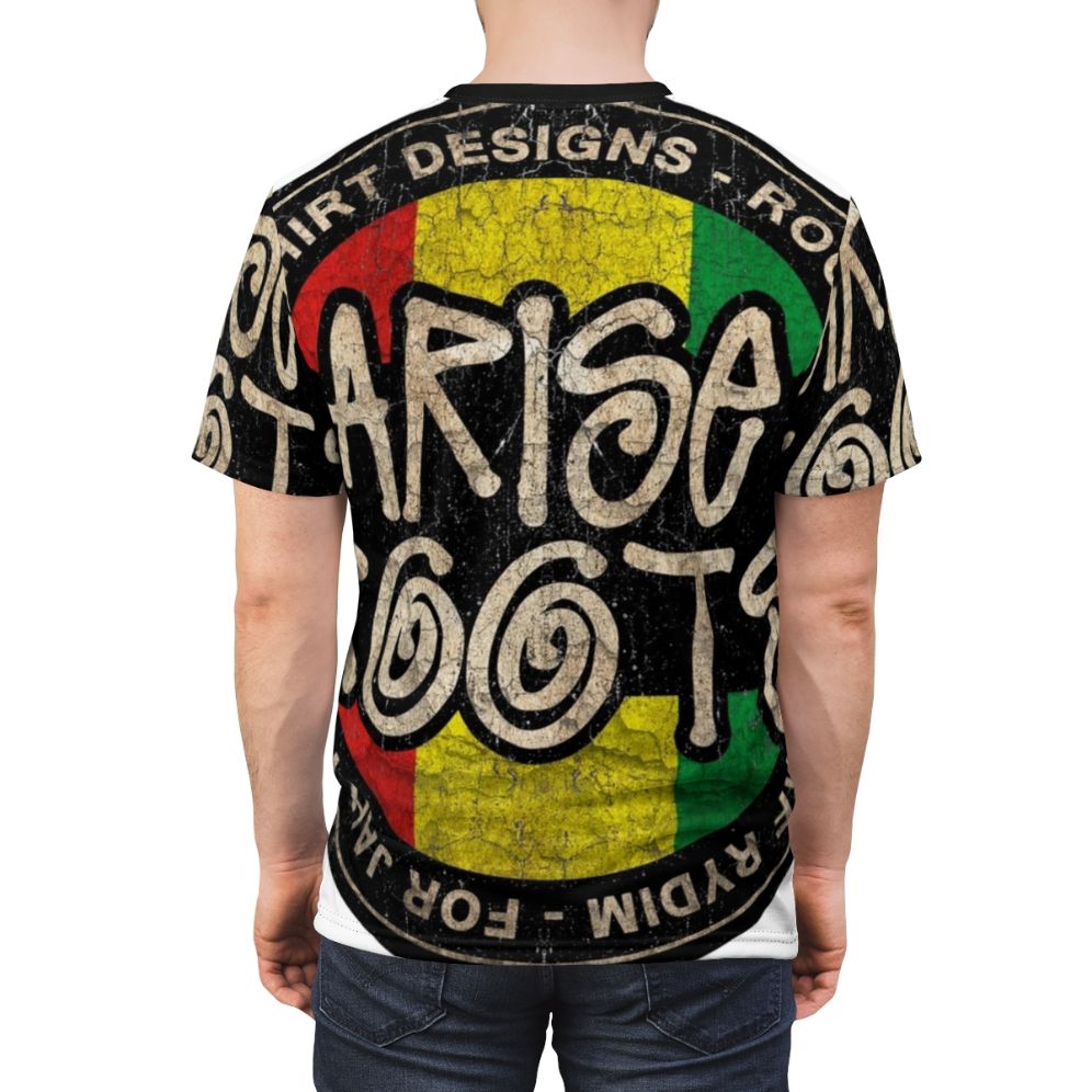 Reggae inspired vintage retro all-over-print t-shirt - men back