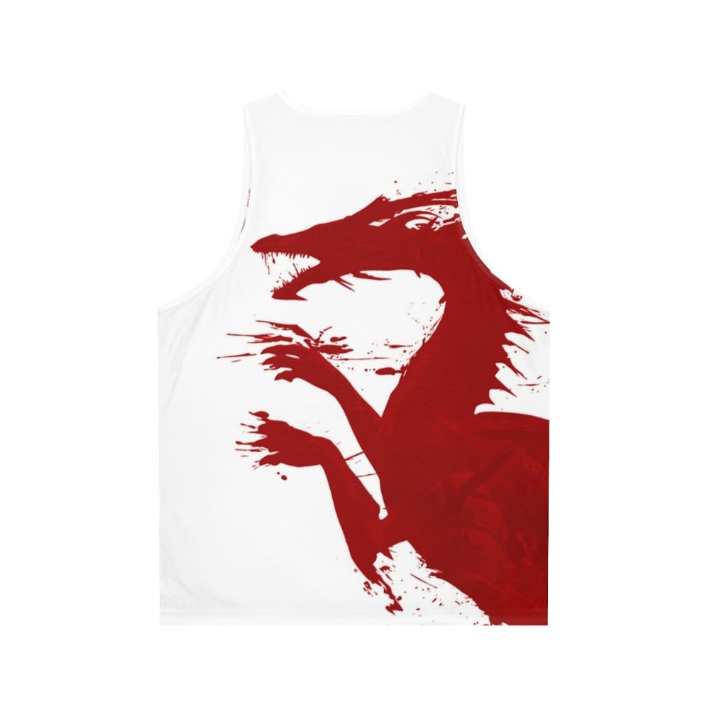 Unisex dragon-inspired tank top - Back