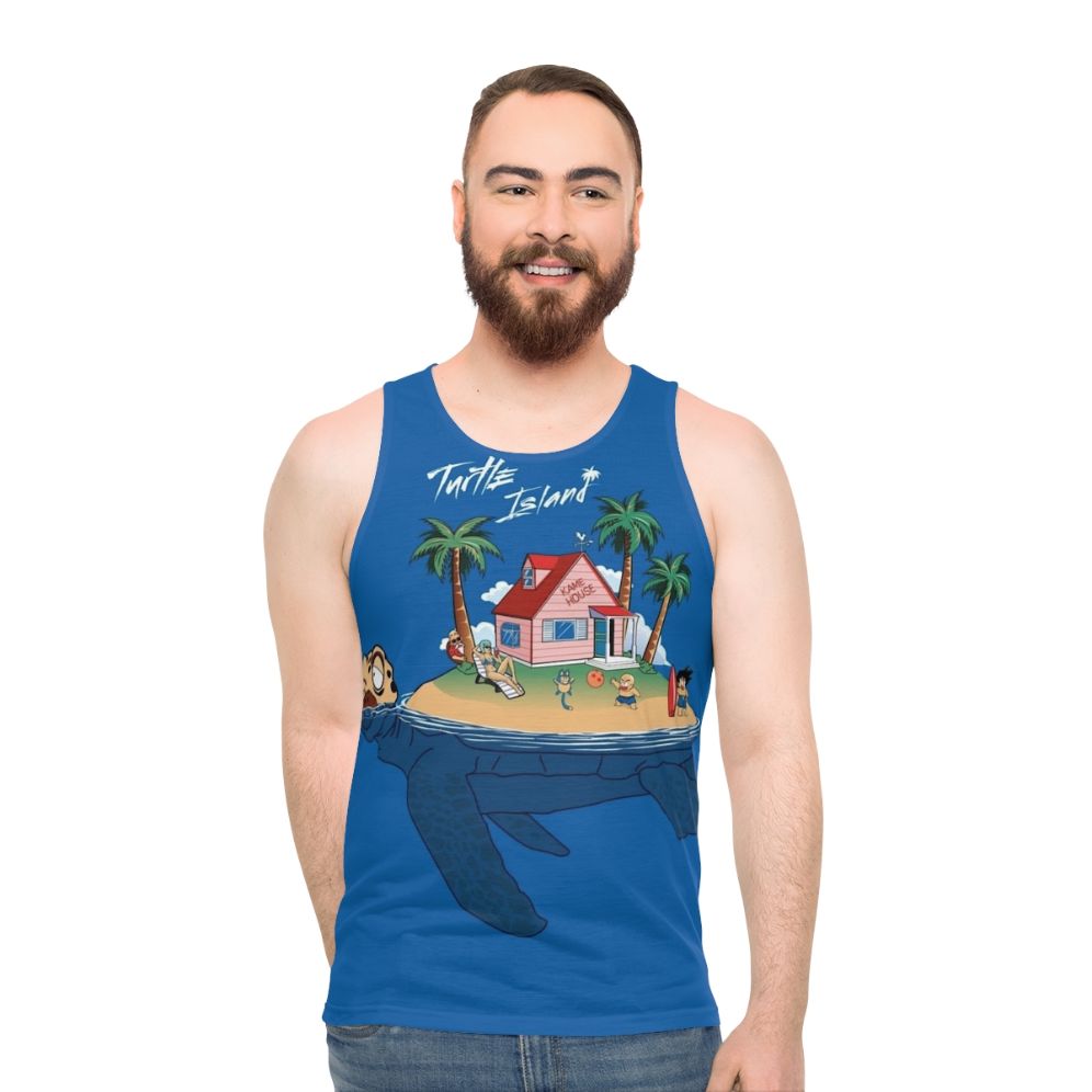 Unisex Turtle Island Tank Top - men