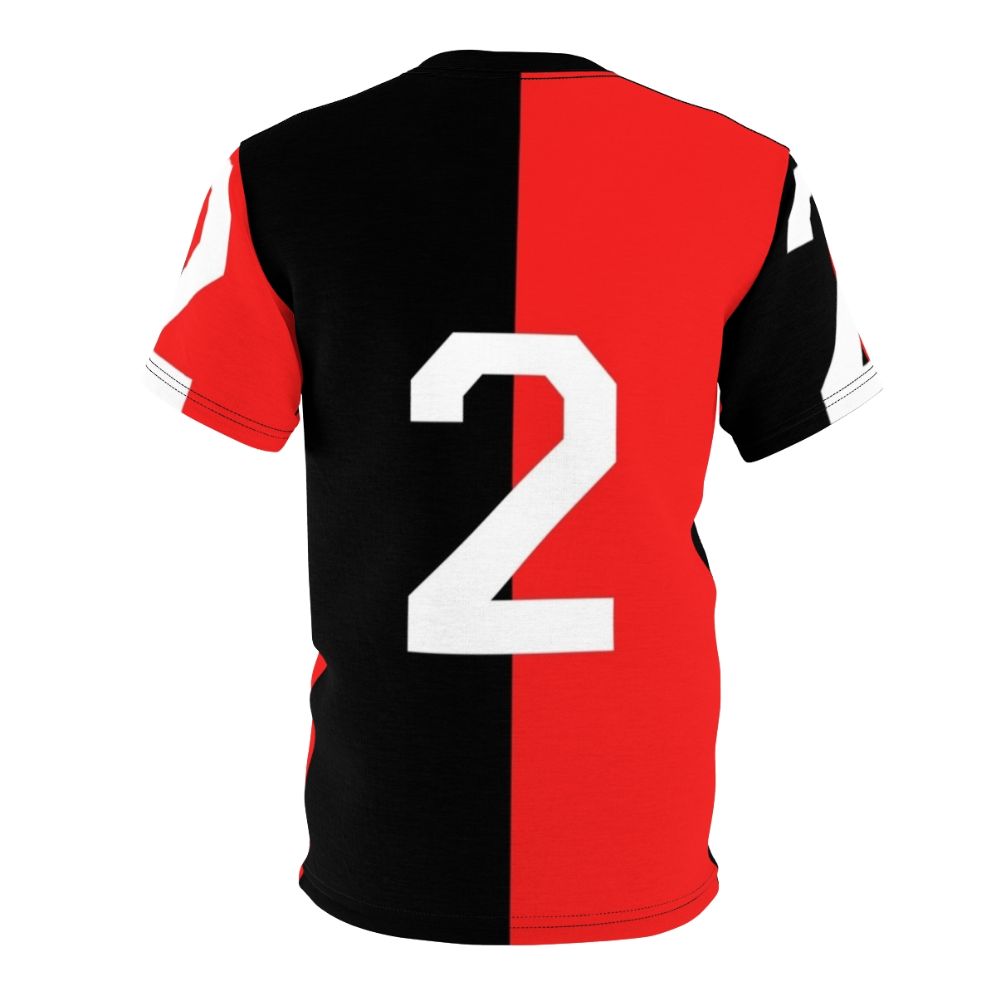 Newells Old Boys Football Jersey T-shirt with Marcelo Bielsa Inspired Design - Back