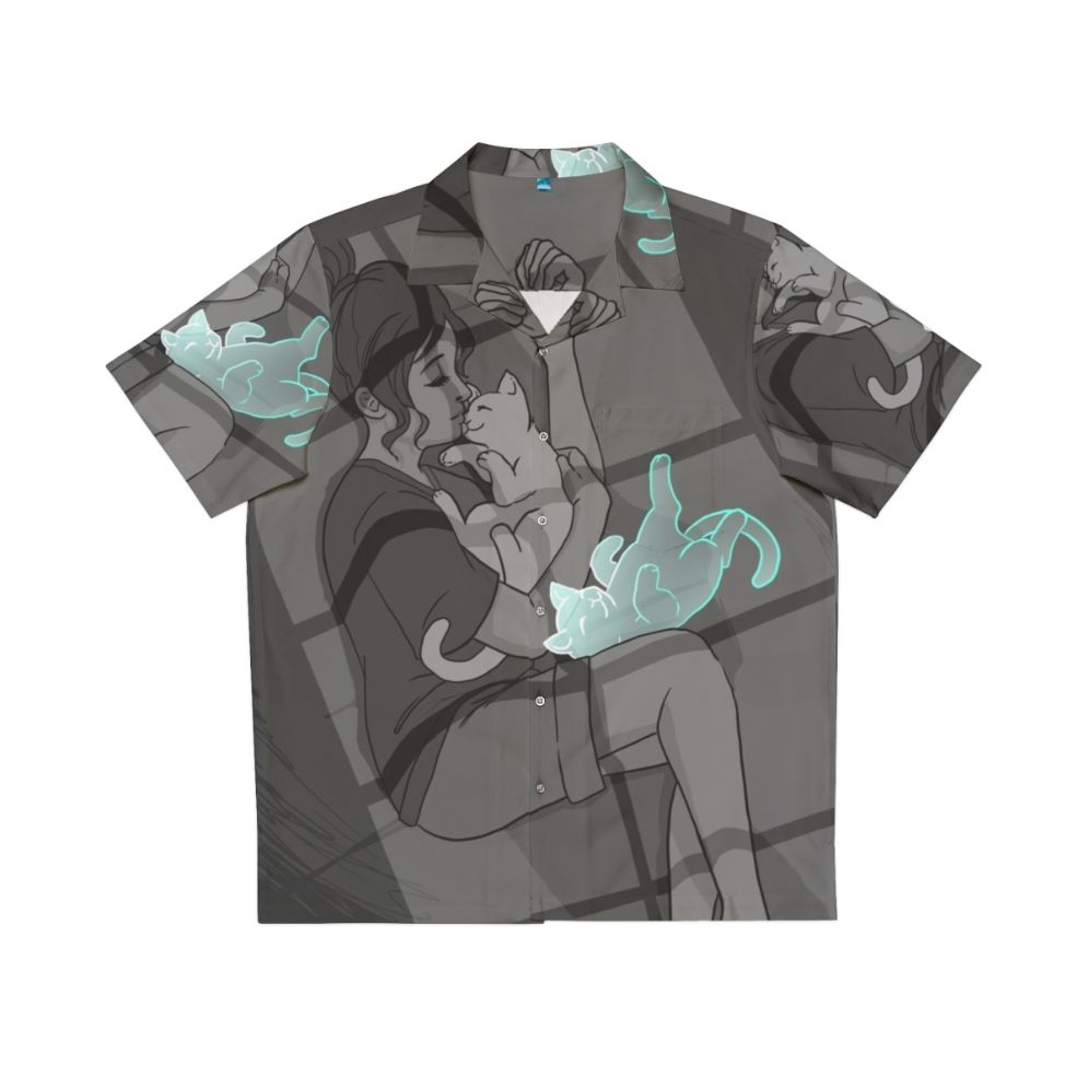 Waiting Reaper Cat Lover Hawaiian Shirt