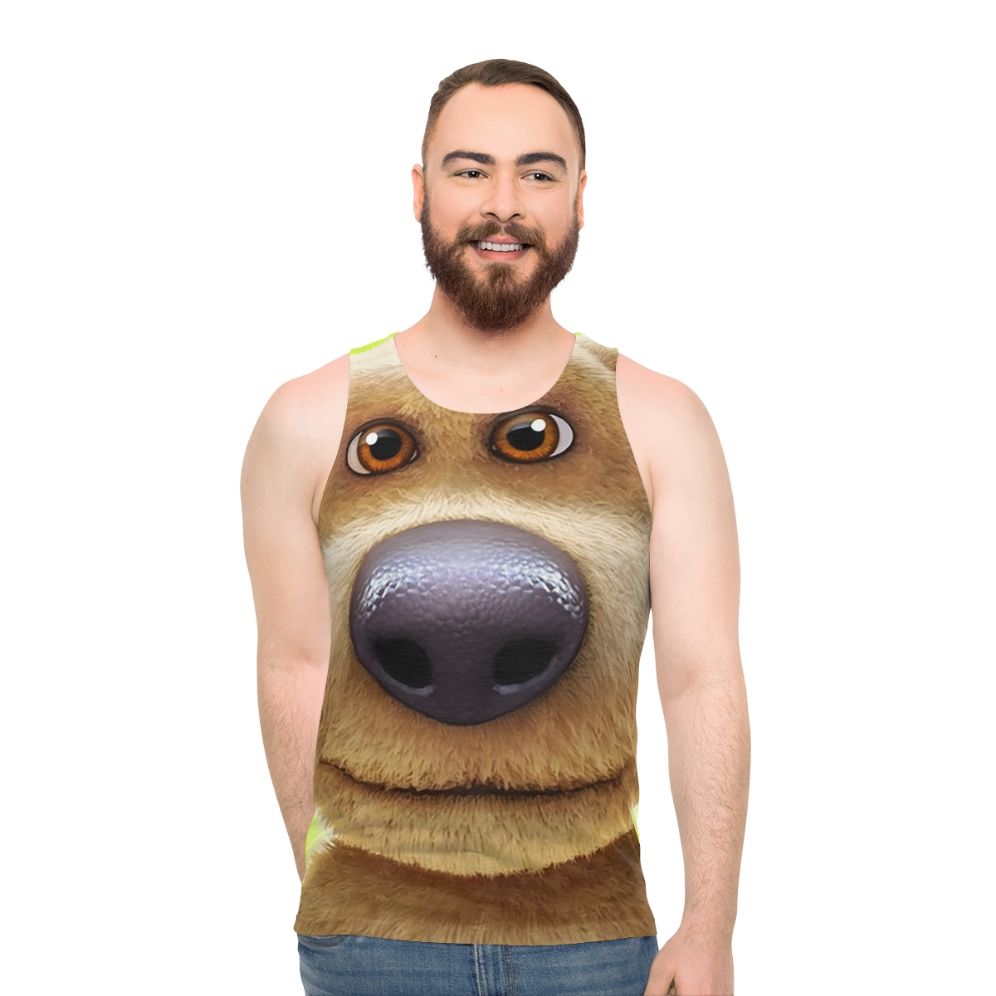 Talking Ben Ishowspeed Unisex Tank Top featuring cartoon character and meme - men