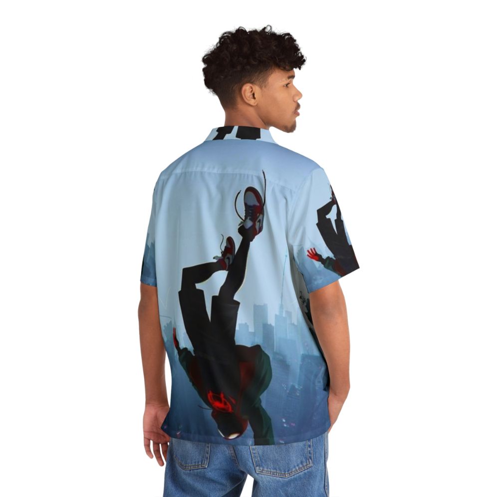 Miles Morales Hawaiian Shirt featuring the superhero from the Spider-Verse - People Back