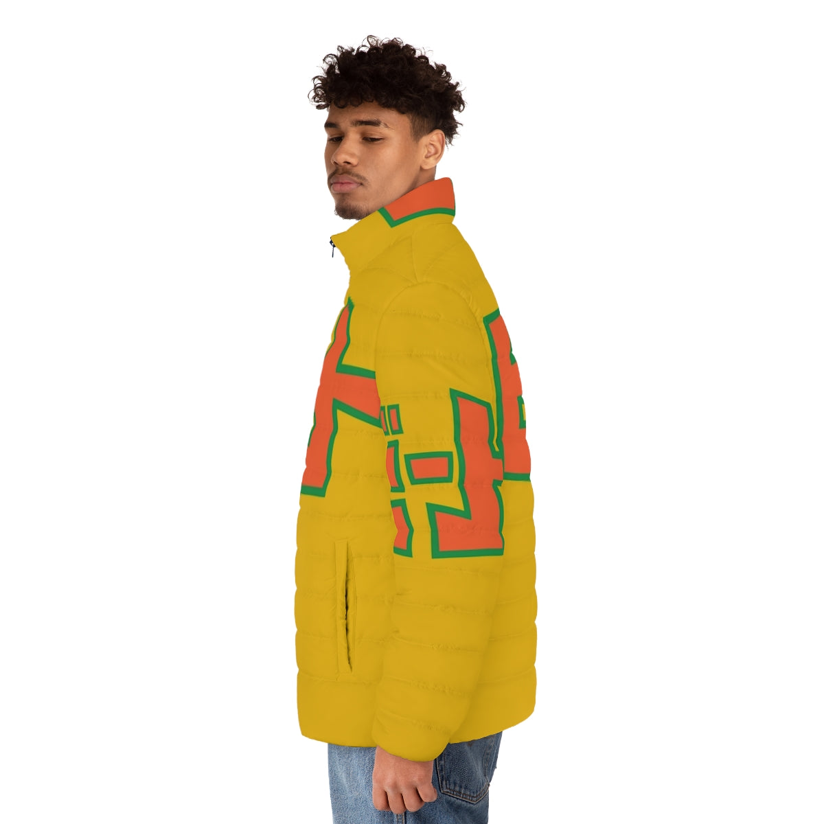 Jet Set Radio Beat Puffer Jacket featuring the iconic characters and graffiti design from the Dreamcast classic - men side left