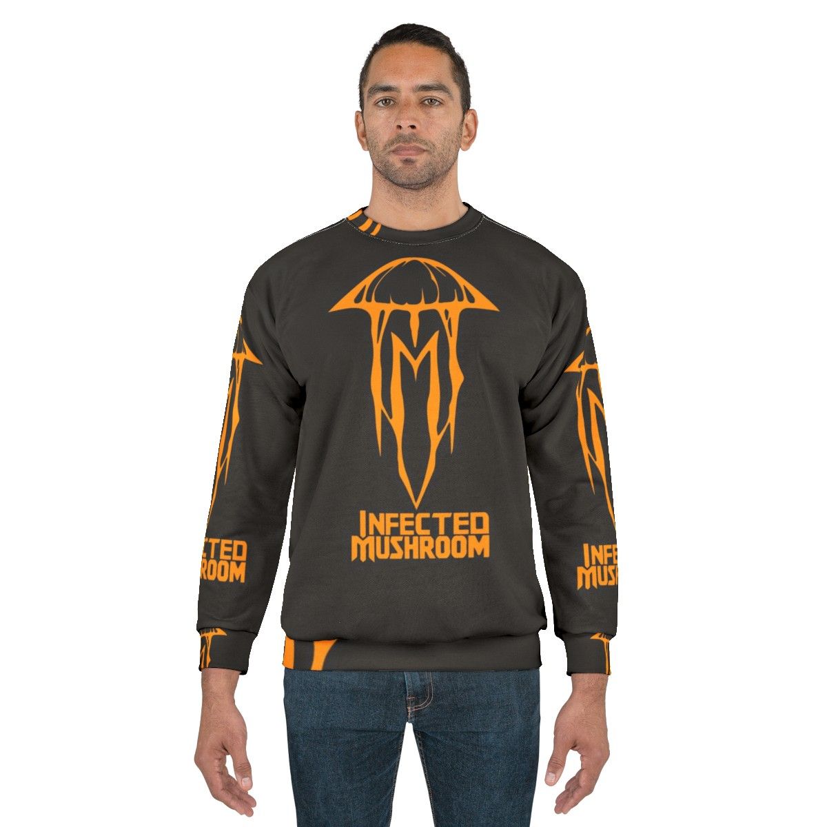 Infected Mushroom Sweatshirt with Psychedelic Mushroom Art - men