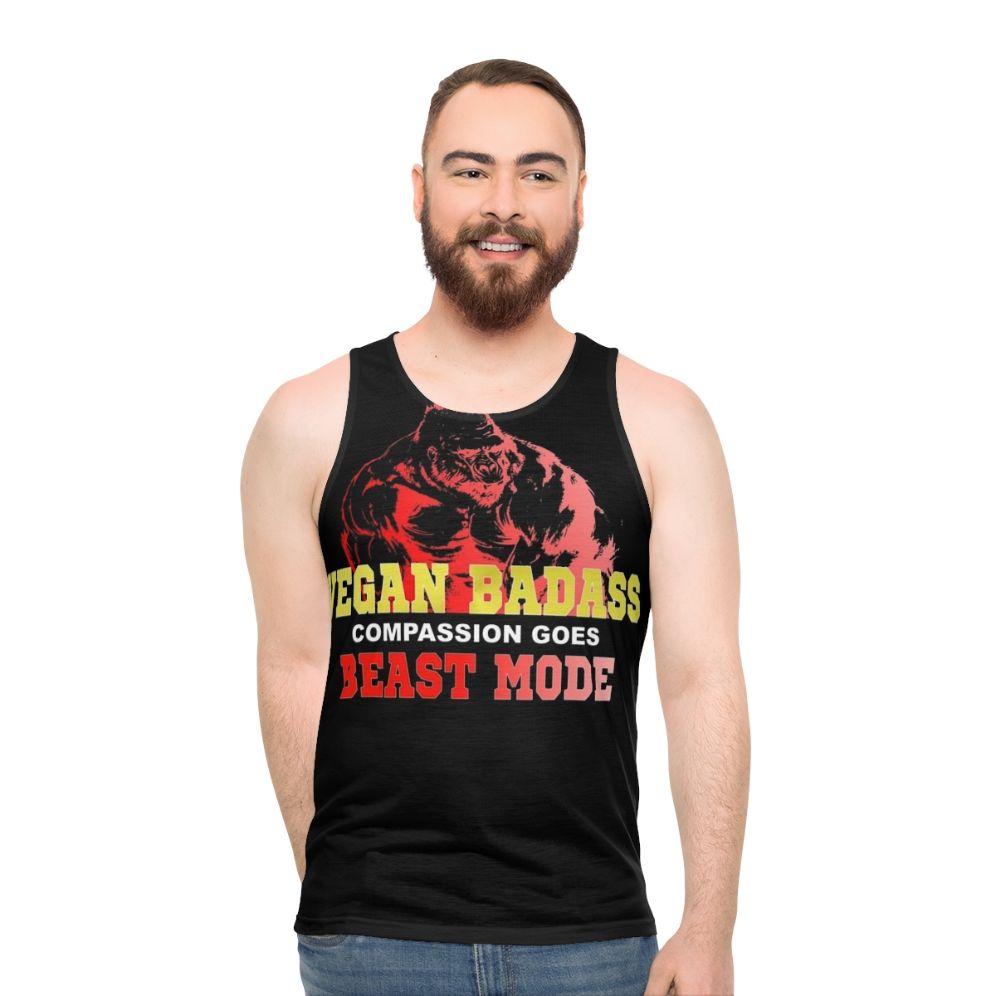 Vegan Gorilla Muscle Badass Bodybuilder Tank Top - men