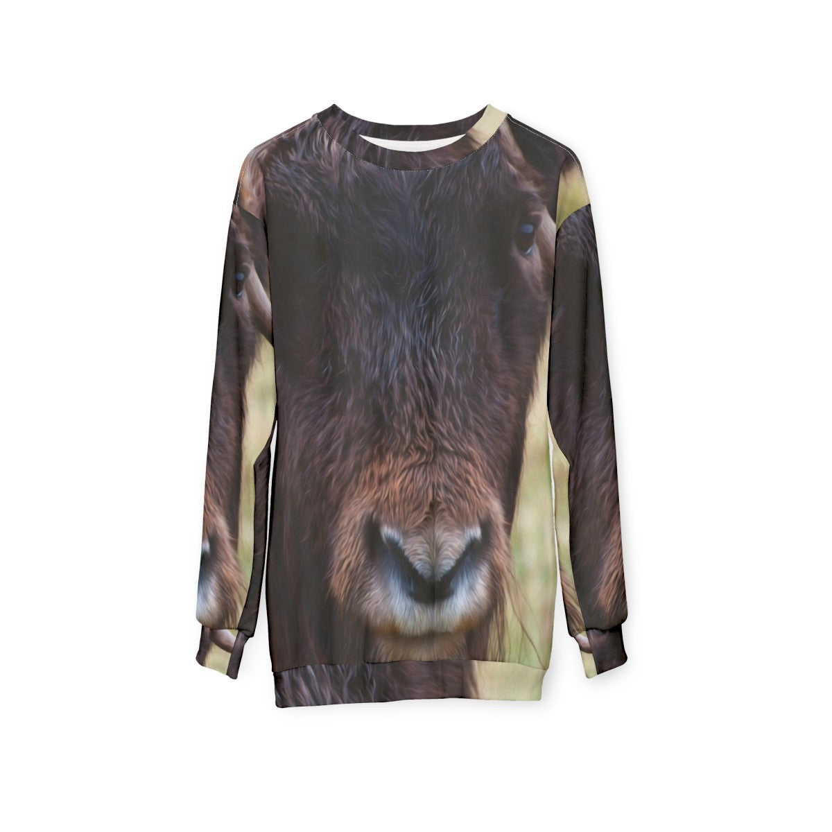 Legendary Ox Wildlife Animals Horns Musk Winter Sweatshirt - hanging