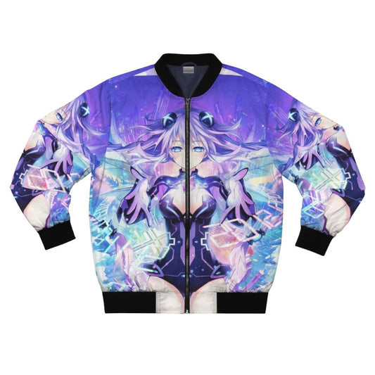 Hyperdimension Neptunia Purple Heart CPU Bomber Jacket featuring the character from the anime/video game series