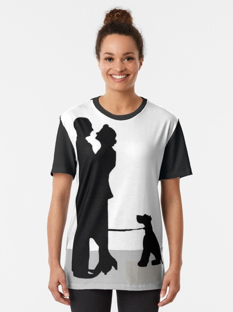 Silhouette of Nick and Nora Charles from the classic film "The Thin Man" - Women