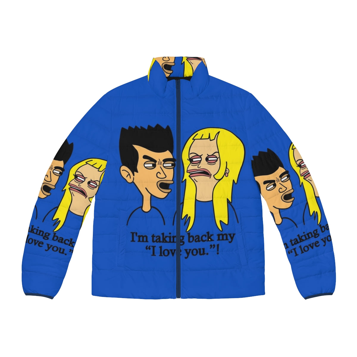 Big Mouth Netflix Jay and Lola Cartoon Character Puffer Jacket