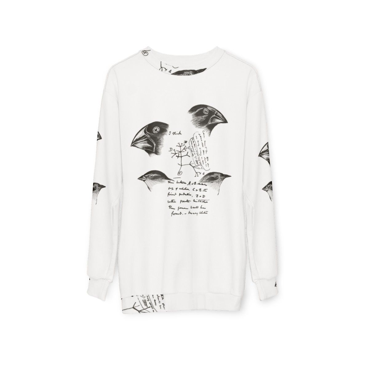 Darwin's Finches Evolution Biology Sweatshirt - hanging