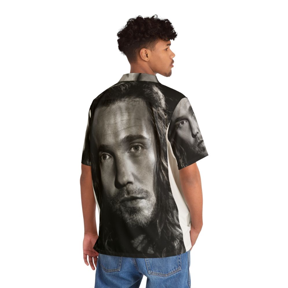 Julien Dor Black and White Portrait Hawaiian Shirt - People Back