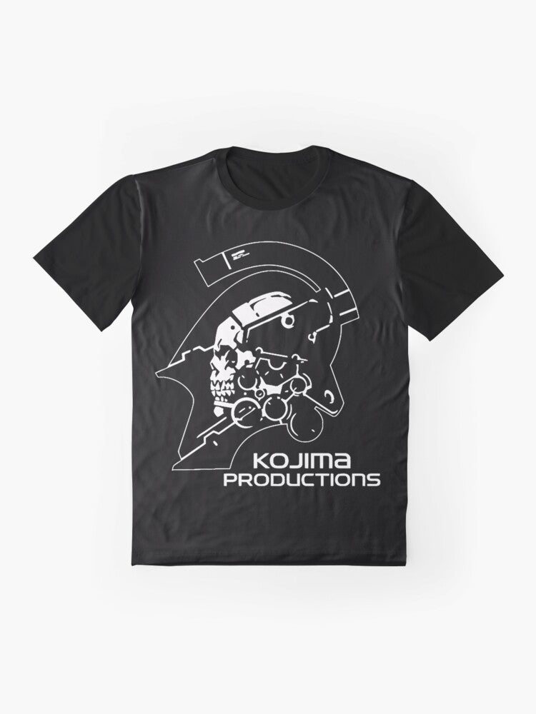 Death Stranding Kojima Productions T-Shirt featuring Kojima Productions logo and Solid Snake - Flat lay