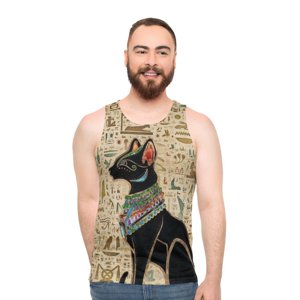 Bastet Egyptian Cat Goddess Unisex Tank Top - men