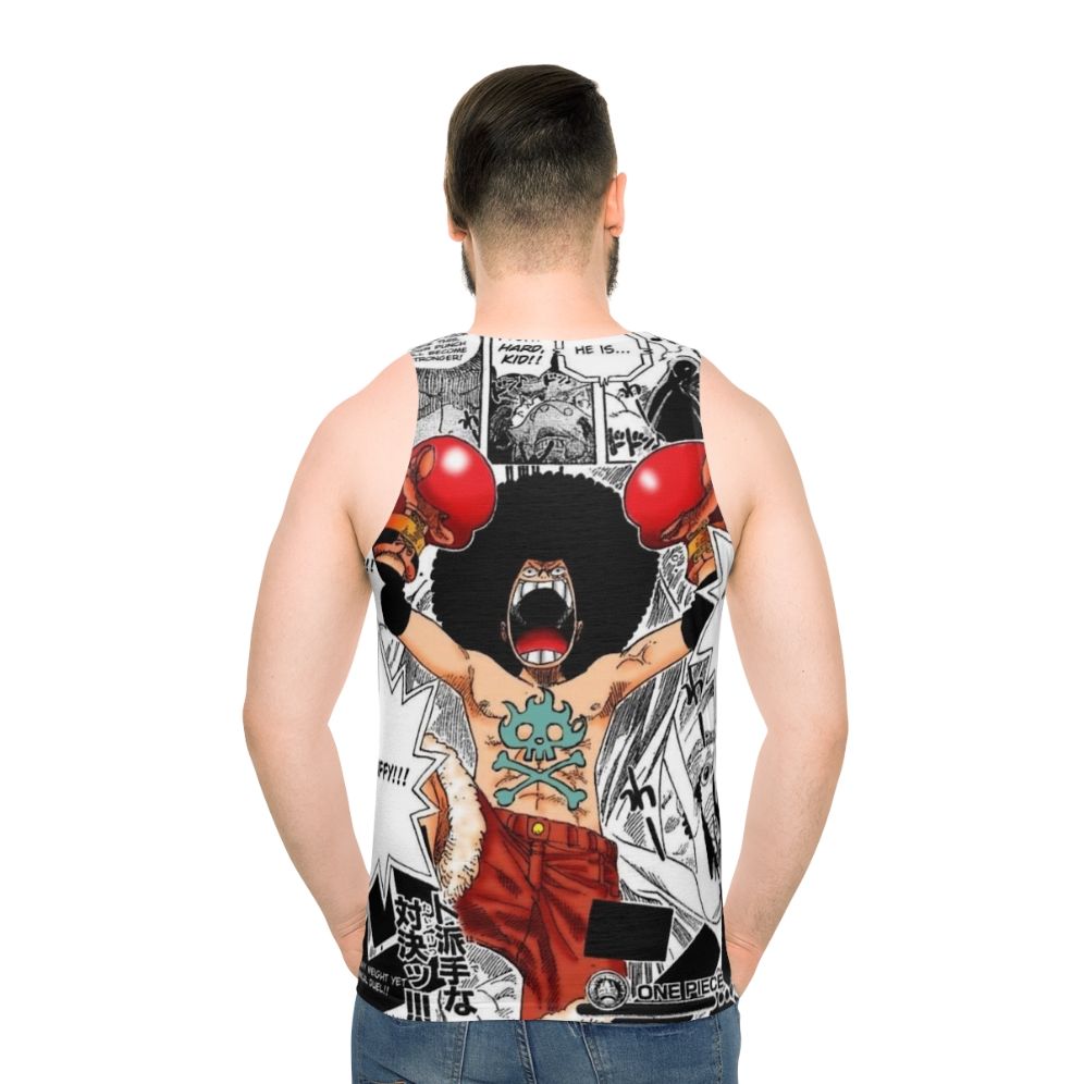 Afro Luffy Inspired Unisex Tank Top - men back