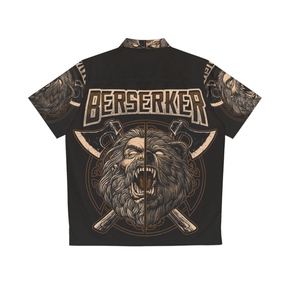 Norse Berserker Viking Pagan Bear Warrior Hawaiian Shirt - Back