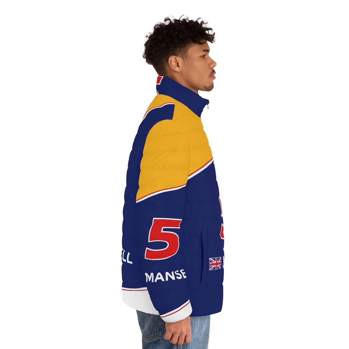 Nigel Mansell's iconic F1 1992 puffer jacket - men side right