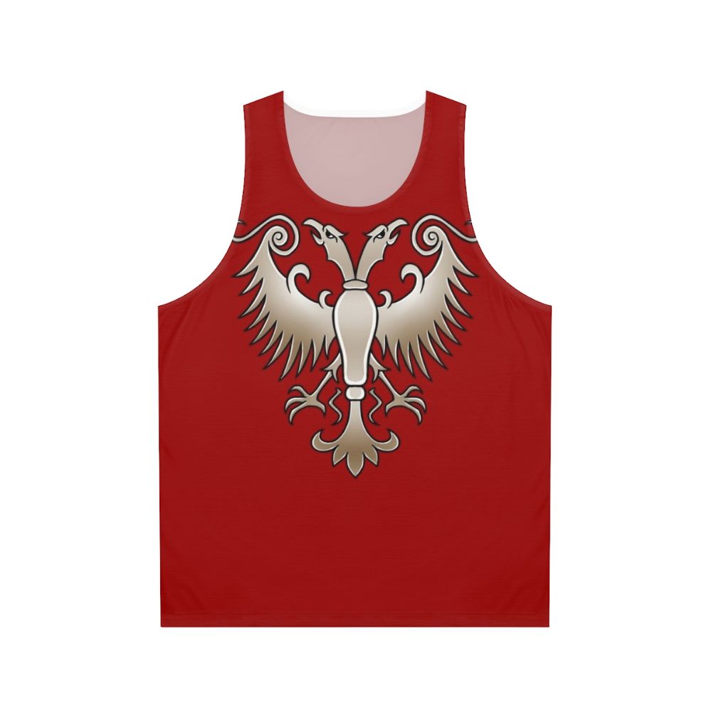 Nemanjic Dynasty Unisex Tank Top with White Eagle Symbol