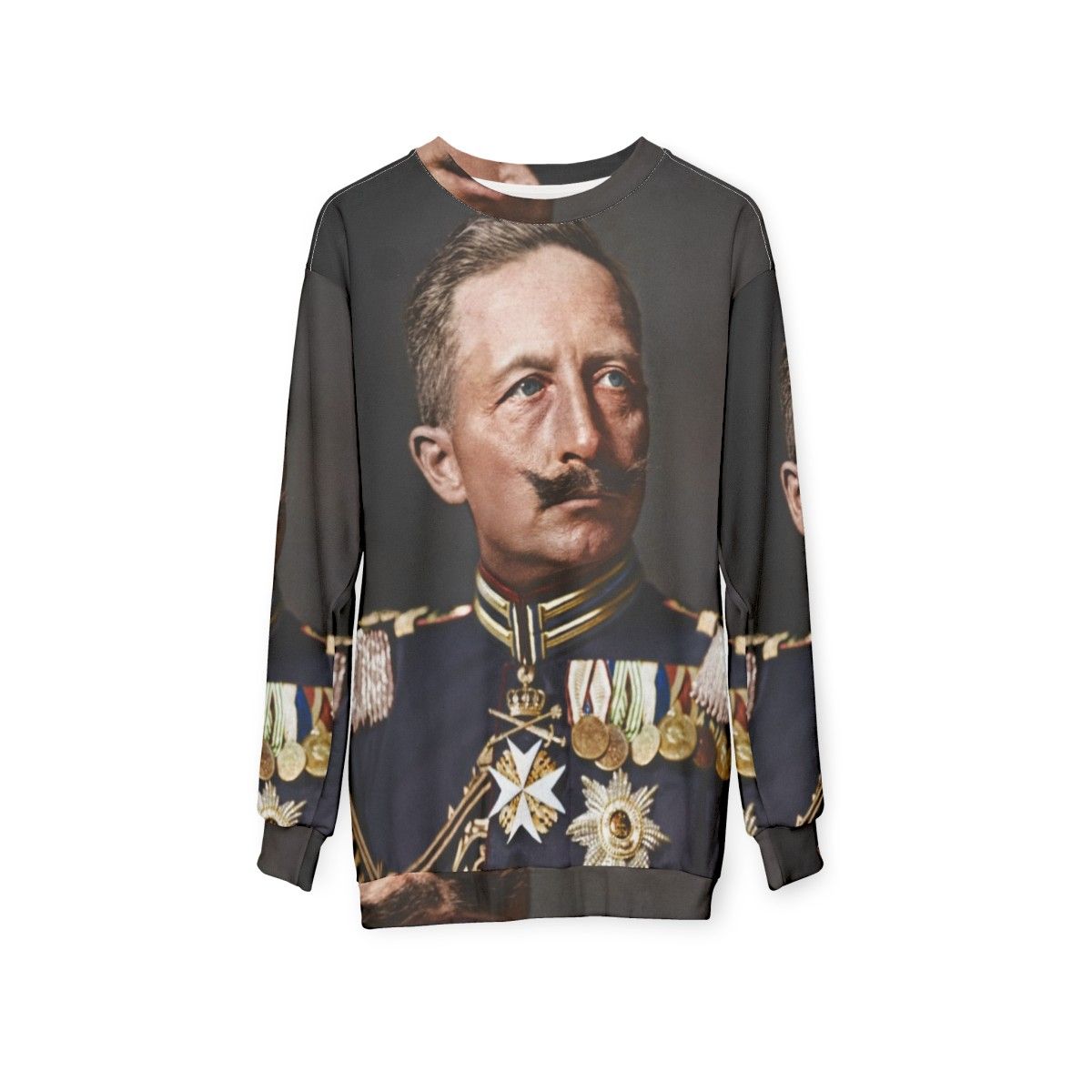 Kaiser Wilhelm II 1908 Colorized Historical Figure Sweatshirt - hanging