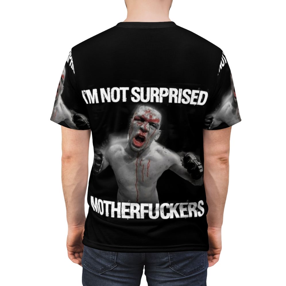 Nate Diaz inspired combat sports t-shirt design - men back