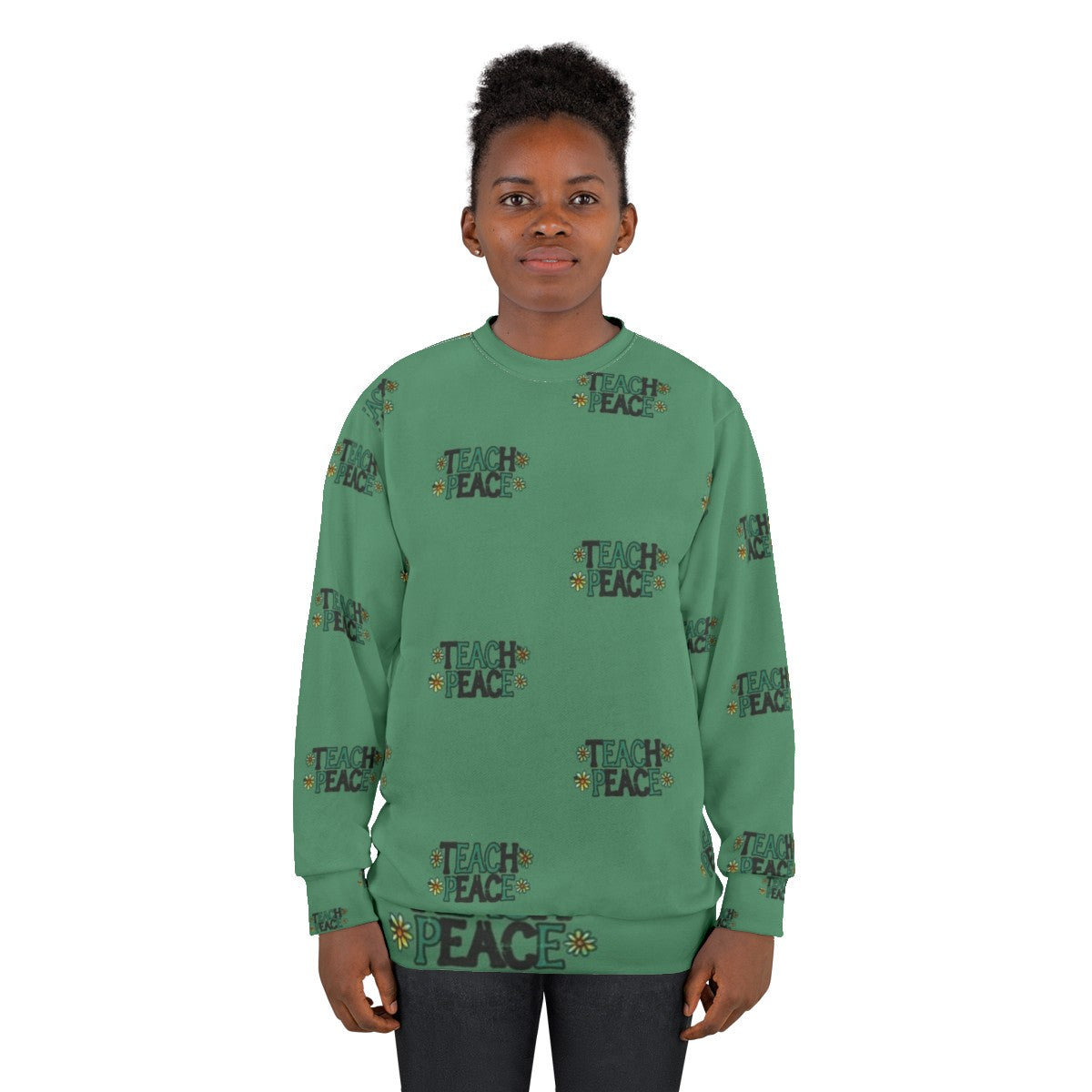 Teach Peace Sweatshirt - Vintage-Inspired Education Apparel - women