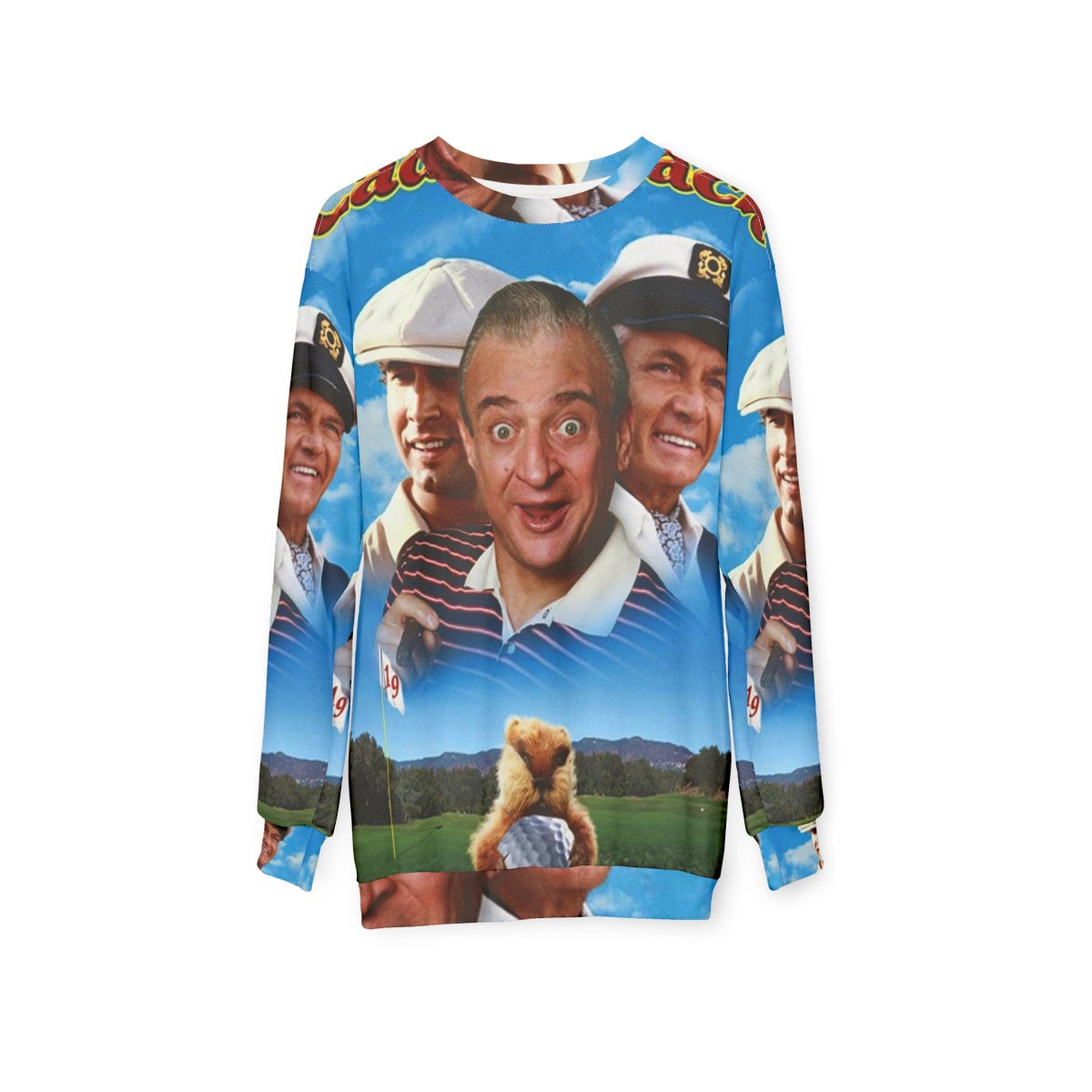 Vintage Caddyshack Sweatshirt Featuring Iconic Golf Comedy Scene - hanging