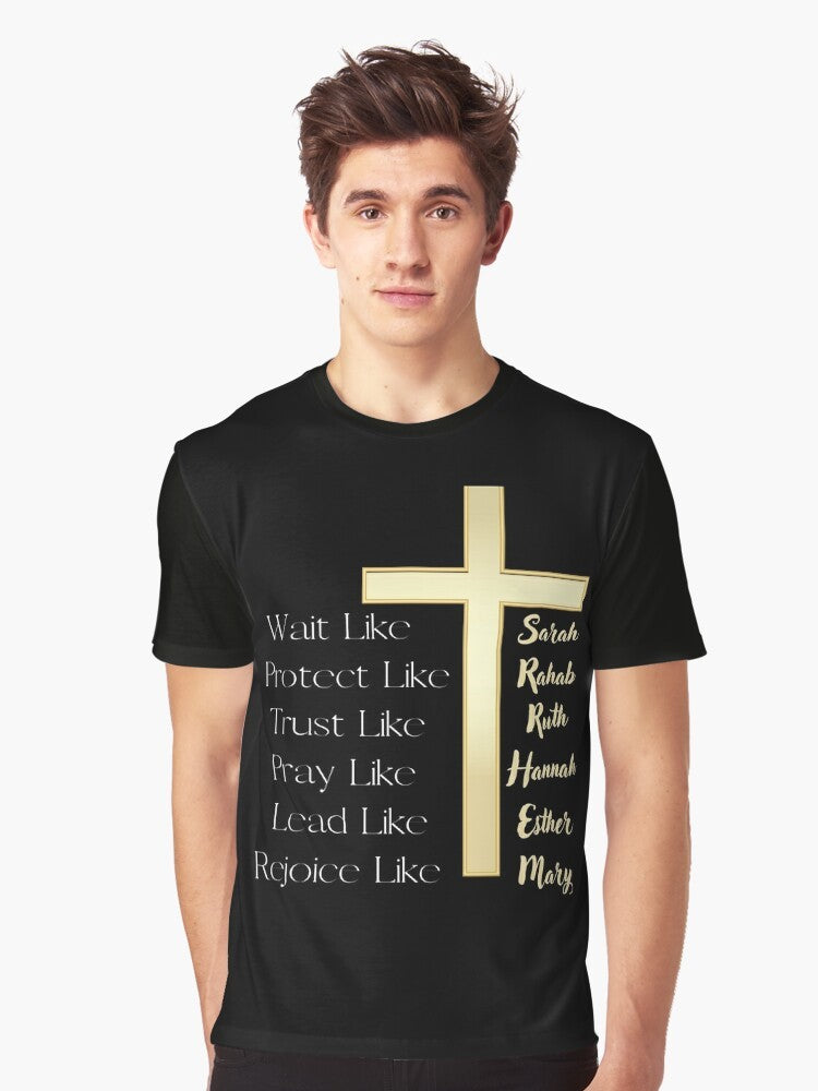 "Trust in the Lord: Christian Graphic T-Shirt with Bible Verse Inspired Design" - Men