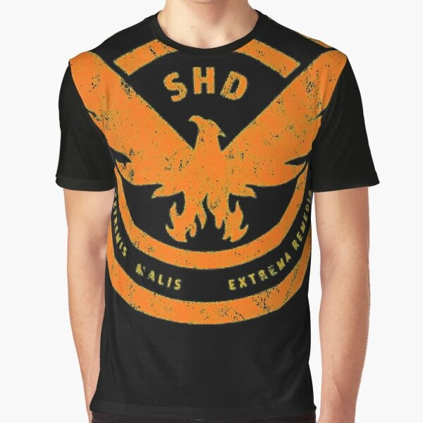 The Division SHD Distressed Graphic T-Shirt - Essential Tee with the SHD logo