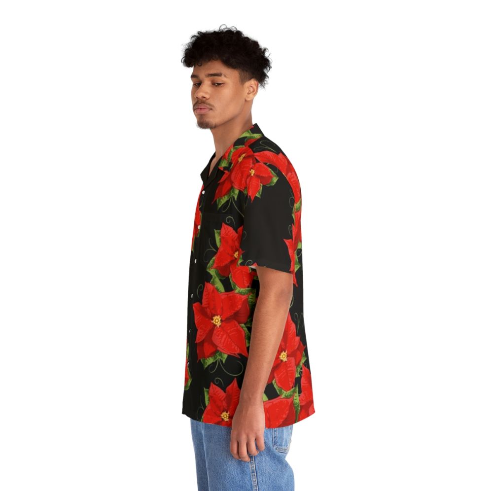 Poinsettia flower Hawaiian Christmas shirt - People Left