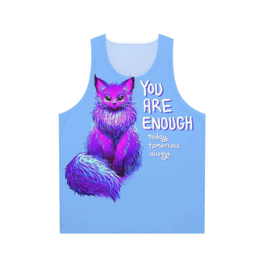 Magical Maine Coon Cat Unisex Tank Top for Mental Health and Self-Love