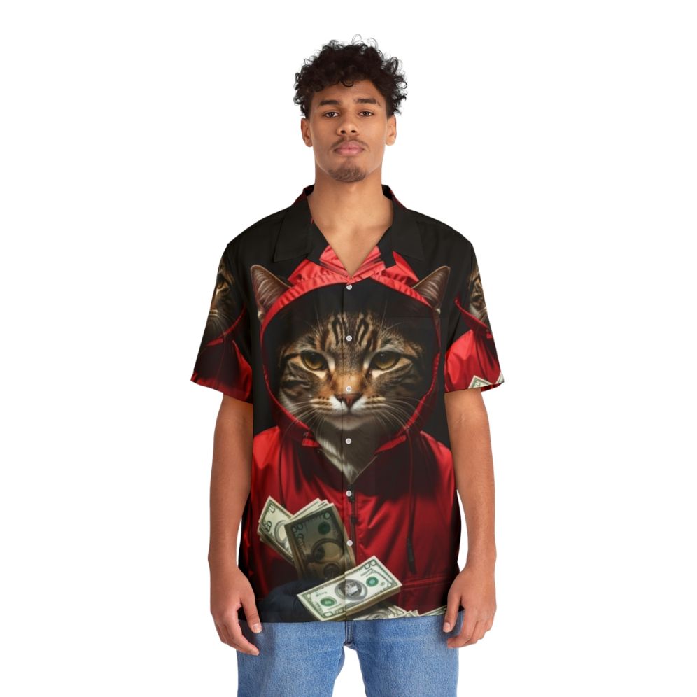 Money Heist La Casa De Papel Cat Hawaiian Shirt - People Front