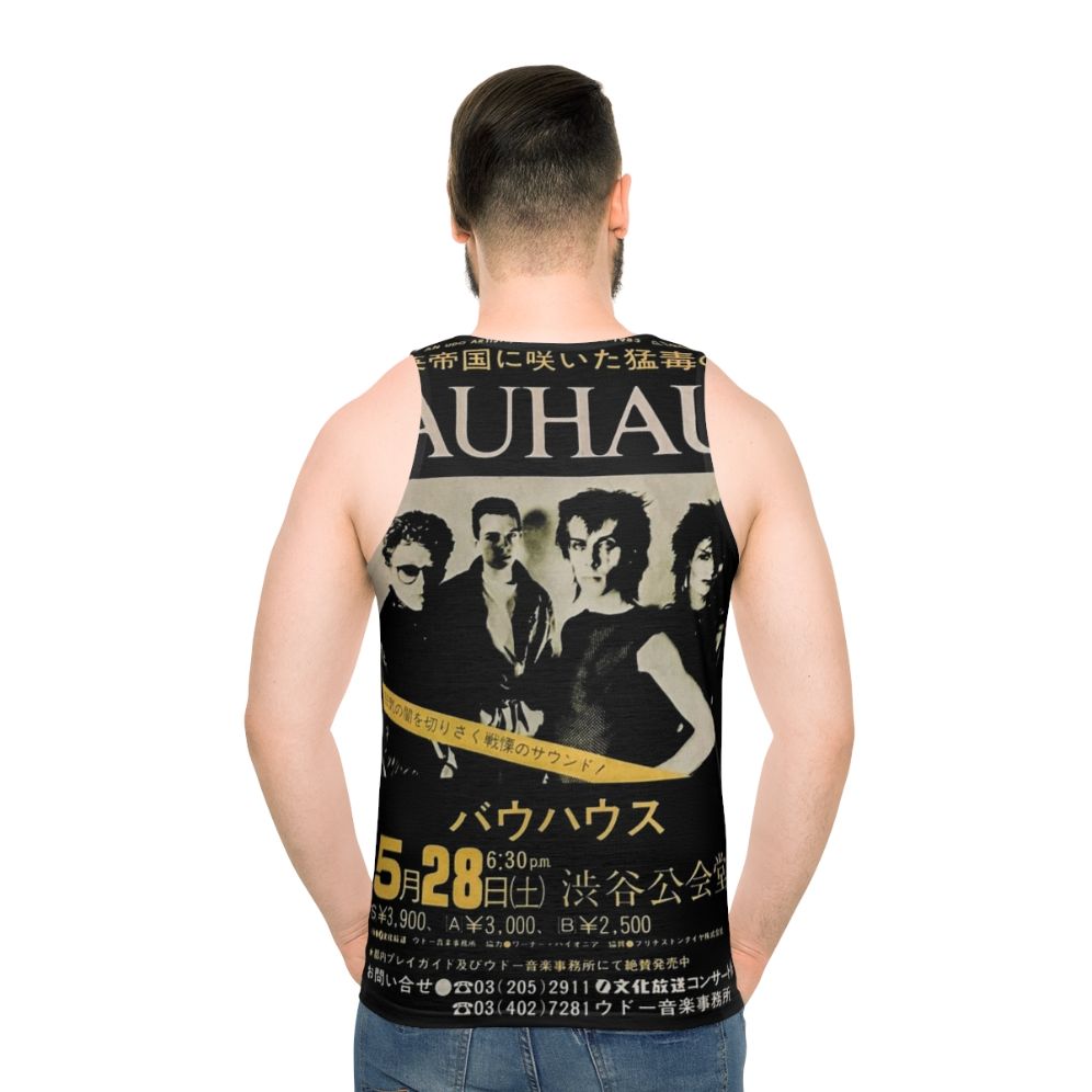 Bauhaus punk rock unisex tank top - men back