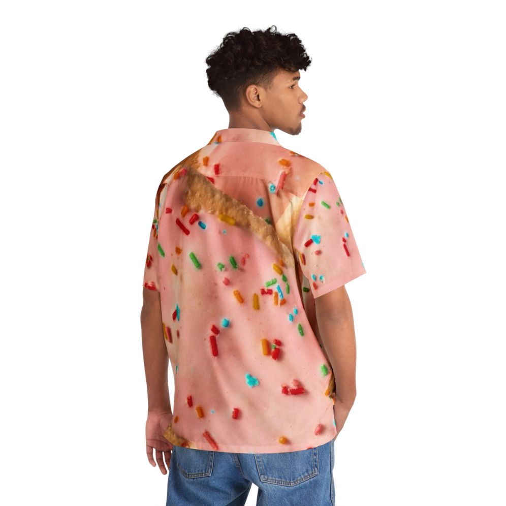 Pop Tart Hawaiian Shirt Featuring Colorful Tropical Patterns and Dessert Motifs - People Back