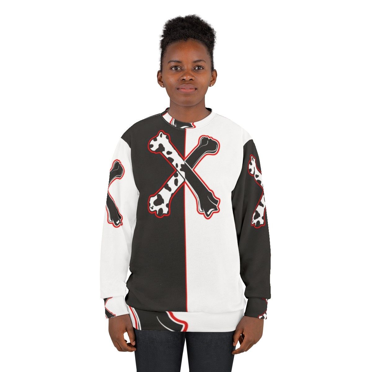 Dalmatian cross bones icon sweatshirt - women