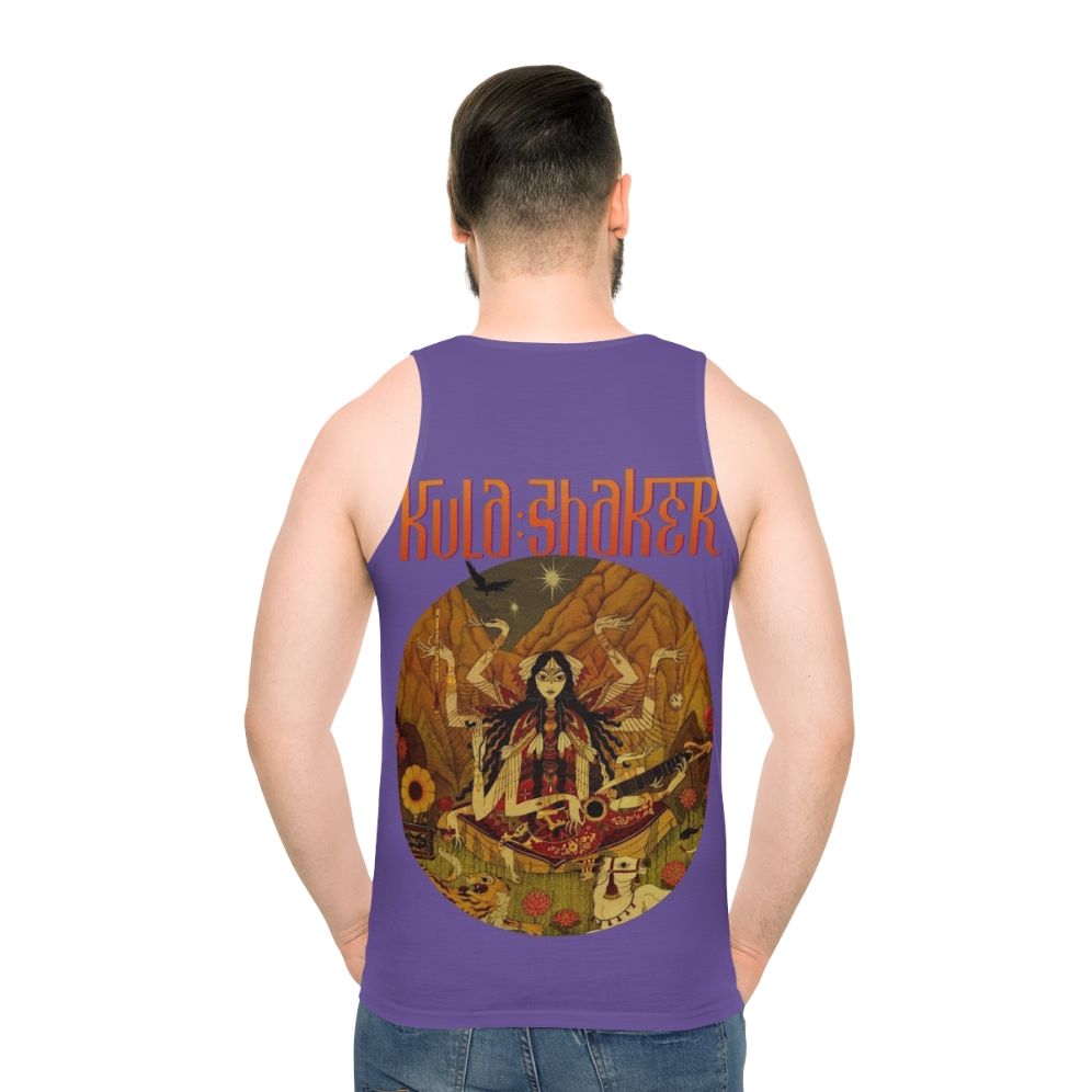 Retro Unisex Tank Top with Indie Hindi Music Graphic - men back