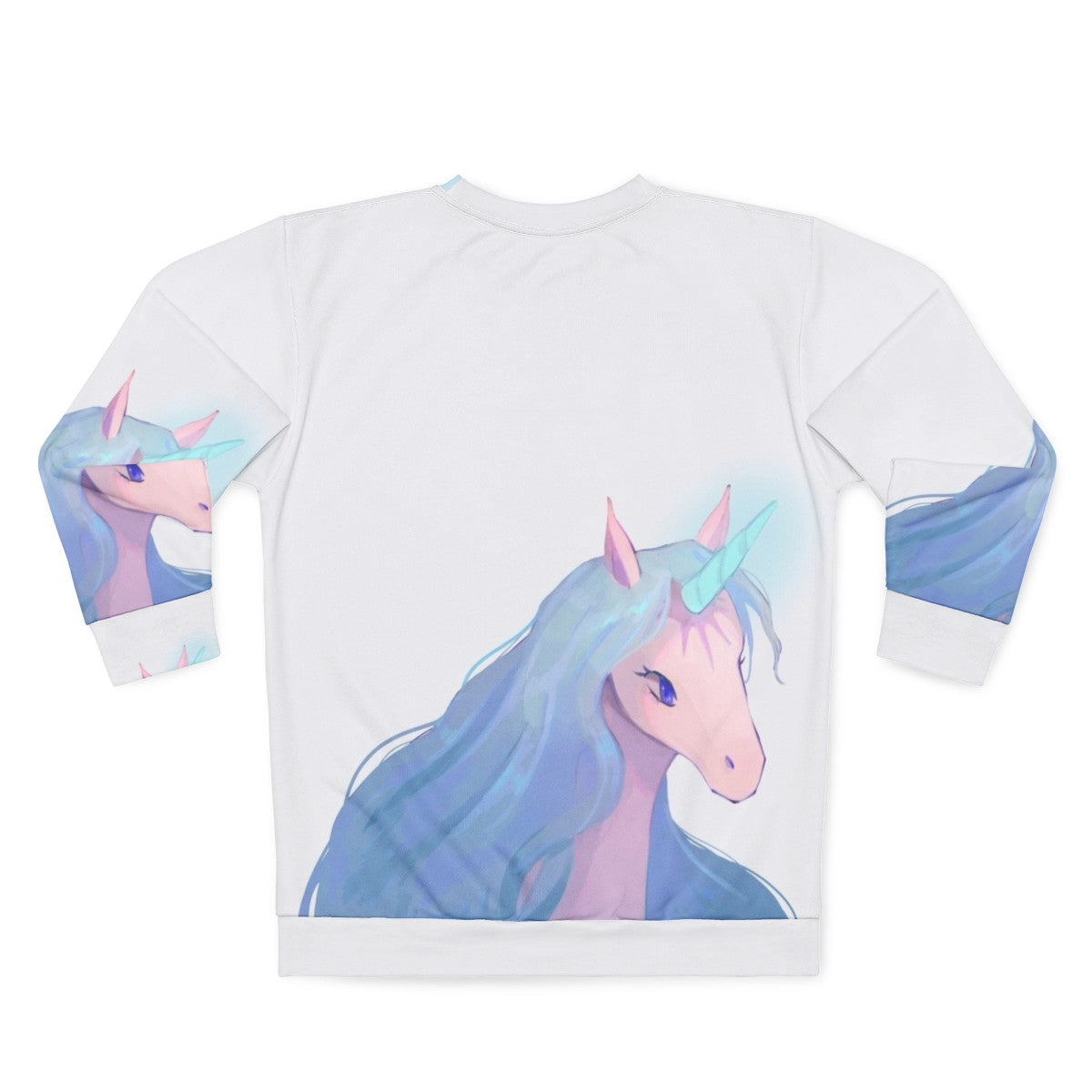 Illustration of The Last Unicorn on a sweatshirt - Back