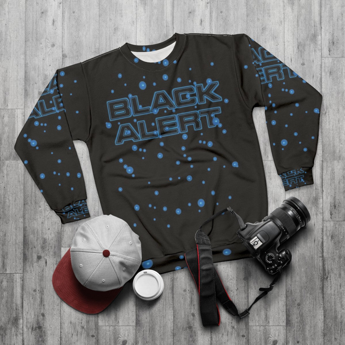 Black Alert Star Trek Discovery Sweatshirt - flat lay