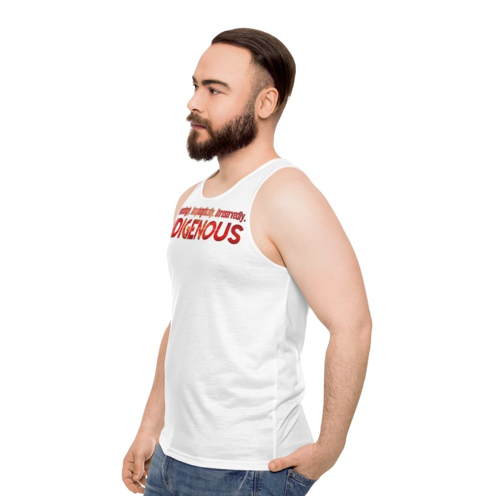 Unrelenting Indigenous Unisex Tank Top - men side